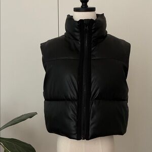 Zara Black Quilted Vest